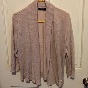 Verve Ami Light Pink Open Front Cardigan Sweater Medium